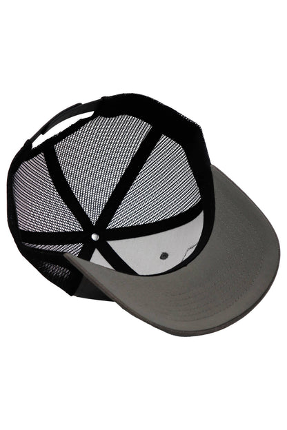Rifle American Flag Oiled Faux Leather Trucker Hat