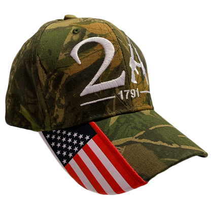 Woodland Camo Second Amendment Hat - 2889
