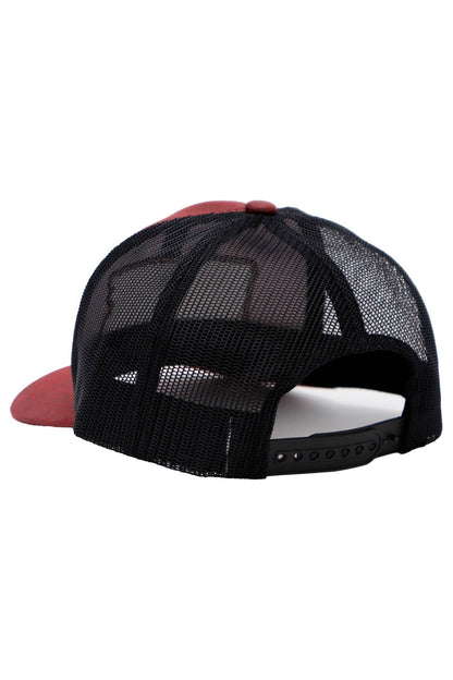 Rifle American Flag Oiled Faux Leather Trucker Hat