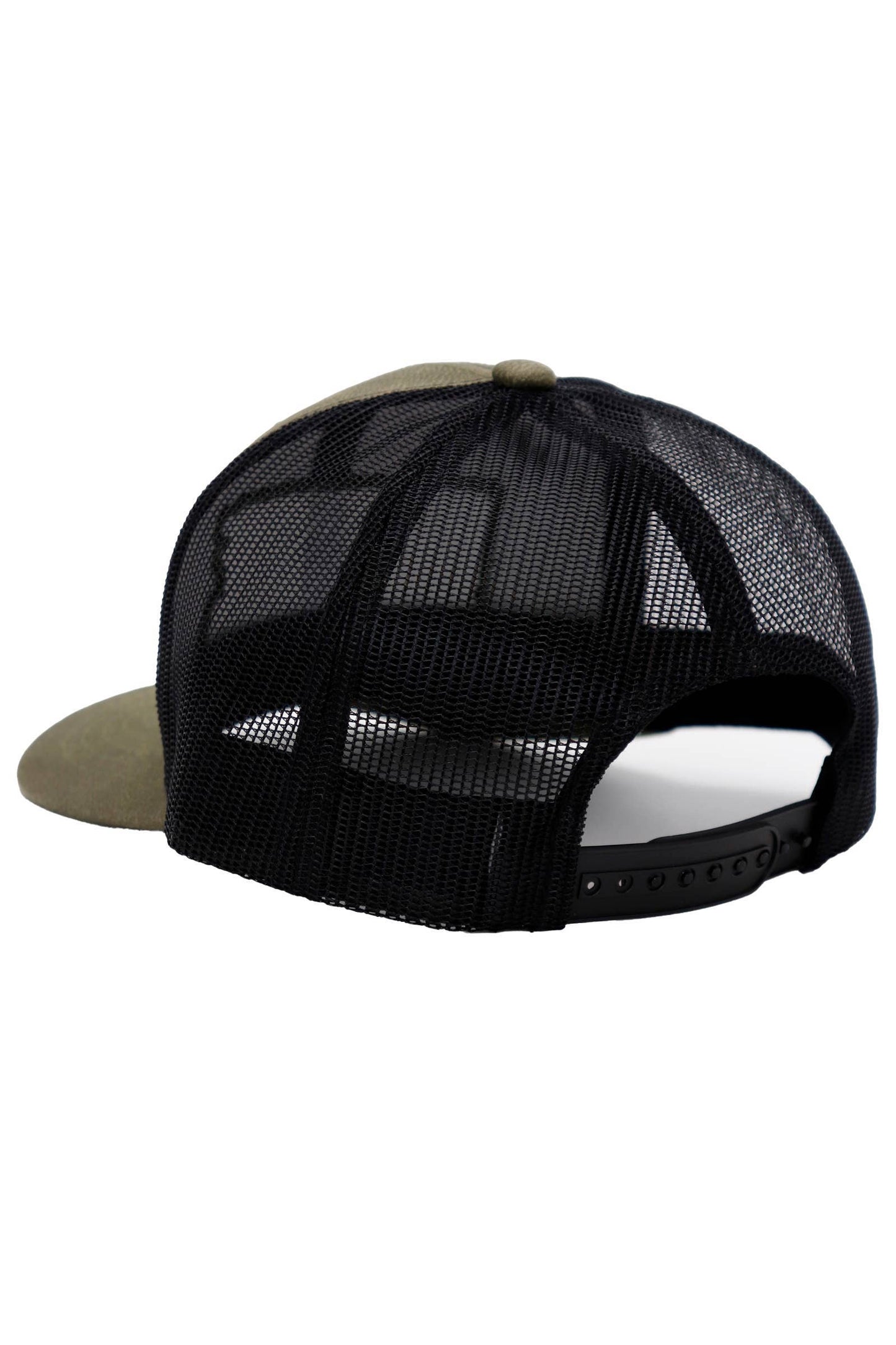 Rifle American Flag Oiled Faux Leather Trucker Hat